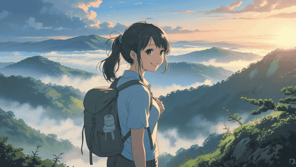 朝の静かな部屋でひとりヨガをする日本人女性。リラックスした表情と、柔らかな自然光が穏やかな空気を表現している